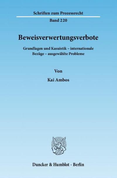 Beweisverwertungsverbote