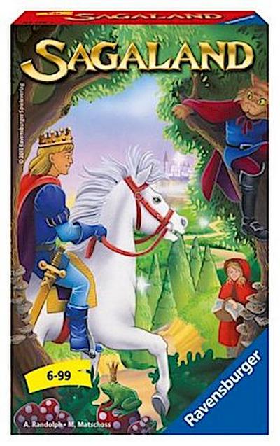 Ravensburger 23318 - Sagaland, Mitbringspiel für 2-4 Spieler, Kinderspiel ab 6 Jahren, kompaktes Format, Reisespiel, Brettspiel