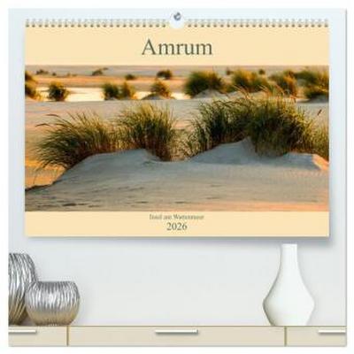 Amrum Insel am Wattenmeer (hochwertiger Premium Wandkalender 2026 DIN A2 quer), Kunstdruck in Hochglanz