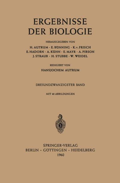 Ergebnisse der Biologie