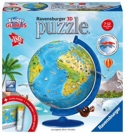 3D Puzzle Kinderglobus 180 Teile deutsch
