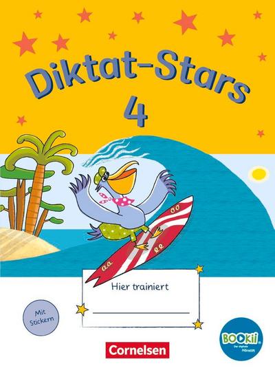 Diktat-Stars - BOOKii-Ausgabe - 4. Schuljahr. Übungsheft mit Lösungen