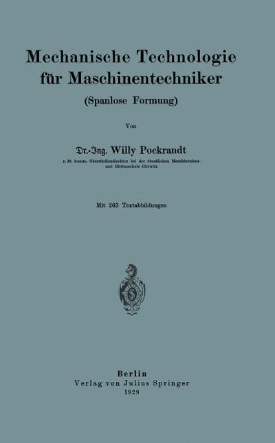 Mechanische Technologie für Maschinentechniker