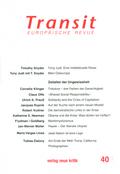Transit 40. Europäische Revue