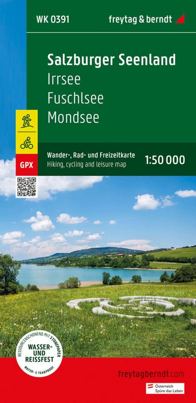 freytag & berndt Wanderkarte WK 0391 Salzburger Seenland, Irrsee - Fuschlsee - Mondsee 1:50.000