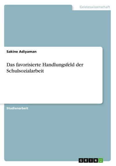 Das favorisierte Handlungsfeld der Schulsozialarbeit
