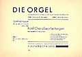 5 Choralbearbeitungenfür Orgel (pedaliter)