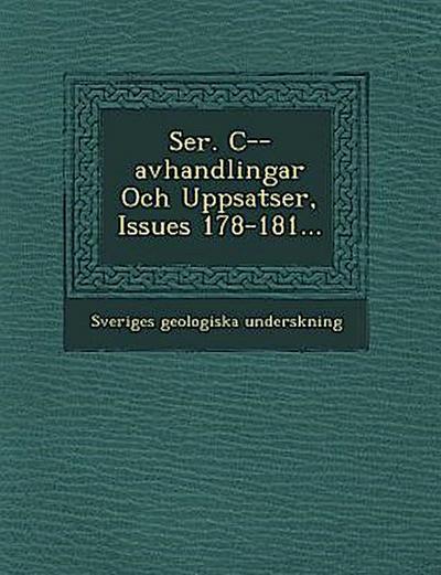 Ser. C--Avhandlingar Och Uppsatser, Issues 178-181...