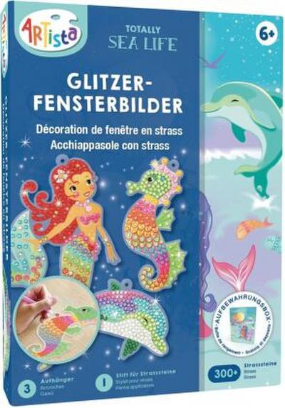 Glitzer-Fensterbilder Unterwasserwelt