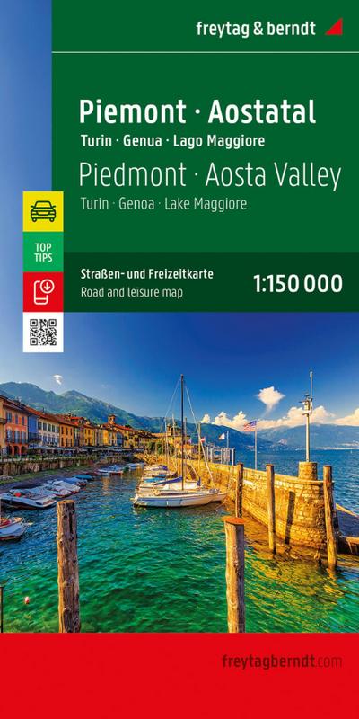 freytag & berndt Straßenkarte Piemont - Aostatal, Turin - Genua - Lago Maggiore 1:150.000