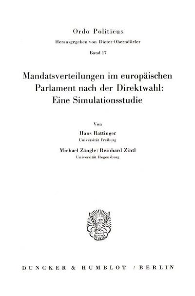 Mandatsverteilungen im europäischen Parlament nach der Direktwahl: