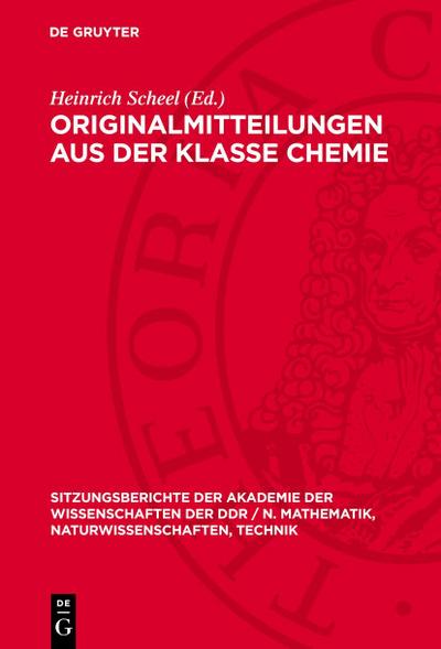 Originalmitteilungen aus der Klasse Chemie