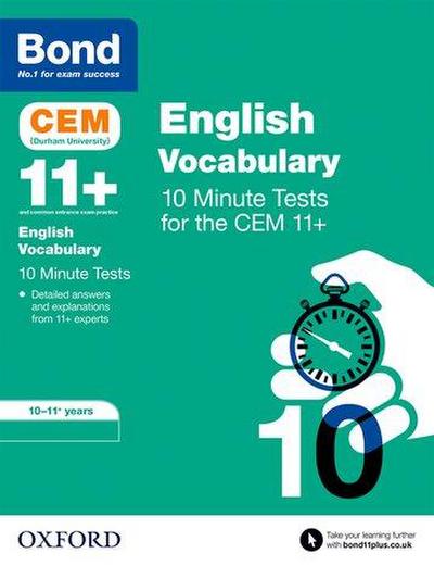 Bond 11+: CEM Vocabulary 10 Minute Tests: Ready for the 2024 exam