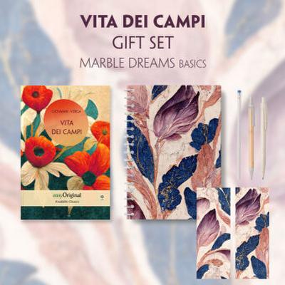Vita dei campi (with audio-online) Readable Classics Geschenkset + Marmorträume Schreibset Basics, m. 1 Beilage, m. 1 Buch