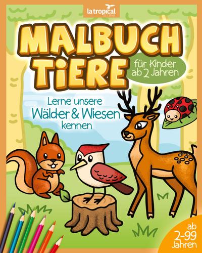 Malbuch Tiere für Kinder ab 2 Jahren