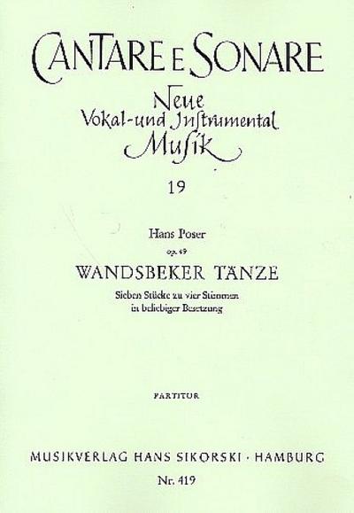 Wandsbeker Tänze op.497 Stücke für 4 Instrumente