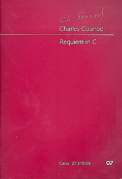 Requiem in C, Klavierauszug