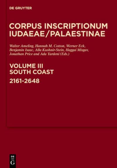 Corpus Inscriptionum Iudaeae/Palaestinae South Coast: 2161-2648