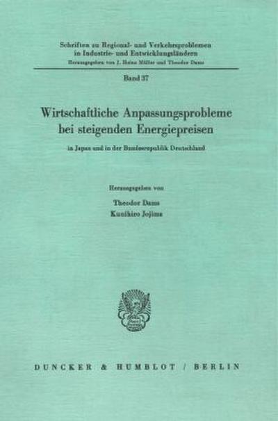 Wirtschaftliche Anpassungsprobleme bei steigenden Energiepreisen