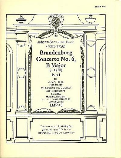 Brandenburg Concerto B Major no.6 (part 1)for 6 recorders (AAATBB)