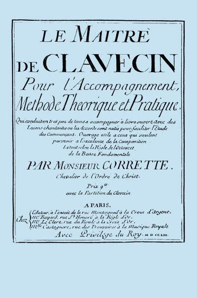 Le Maitre de Clavecin (facsimile 1753 edition)