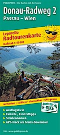 PublicPress Radwanderkarte Donau-Radweg. Passau - Wien. Leporello