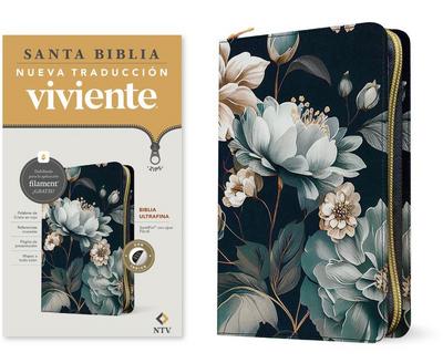 Biblia Ultrafina Ntv de Zíper, Con Filament (Sentipiel, Floral, Índice, Letra Roja)
