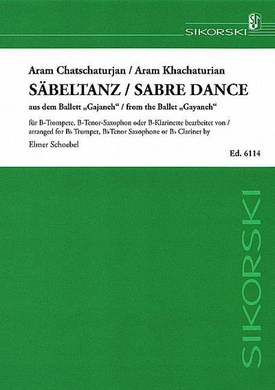 Säbeltanz aus Gajaneh fürTrompete (Klarinette, Tenorsaxophon)