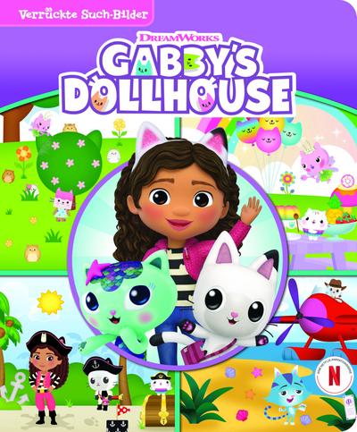 Gabby’s Dollhouse - Verrückte Such-Bilder - Wimmelbuch - Pappbilderbuch mit wattiertem Umschlag