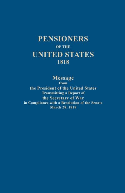 Pensioners of the United States, 1818