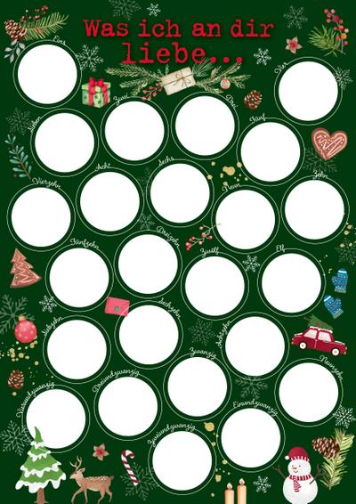 Was ich an dir liebe - Der Rubbel-Adventskalender