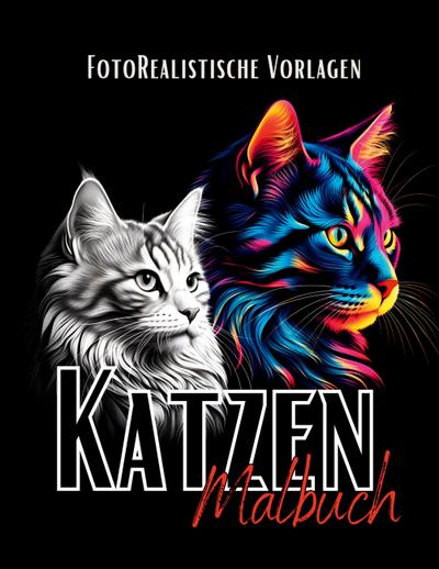 Katzen Malbuch "Fotorealistisch".