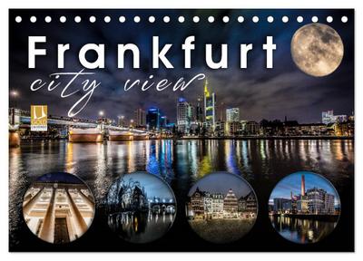 Frankfurt city view (Tischkalender 2026 DIN A5 quer), CALVENDO Monatskalender