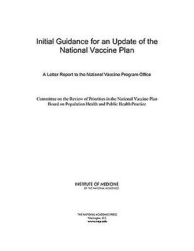 Initial Guidance for an Update of the National Vaccine Plan