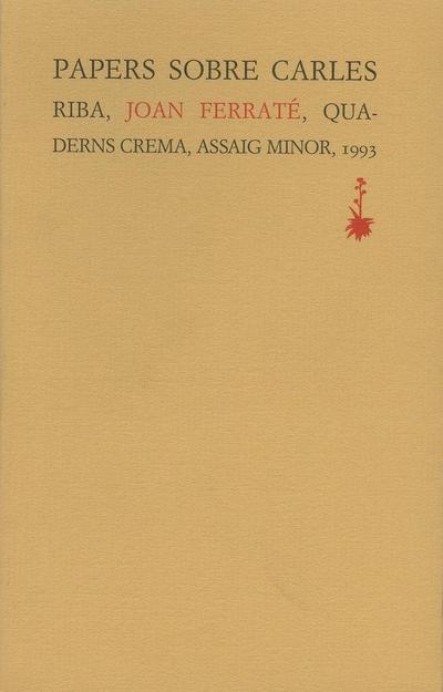 Papers sobre Carles Riba