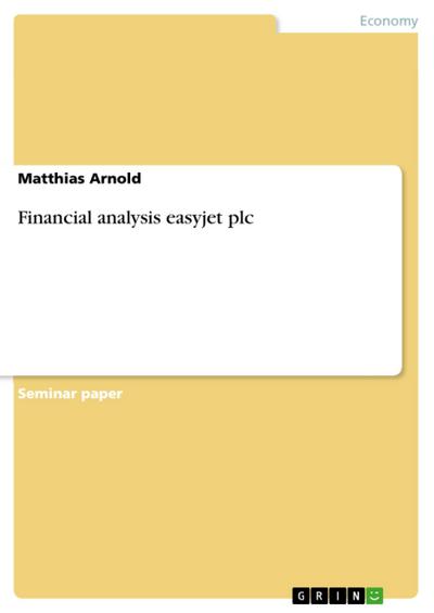 Financial analysis easyjet plc