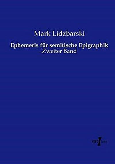 Ephemeris für semitische Epigraphik
