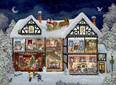 A3-Wand-Adventskalender - Im Adventshaus