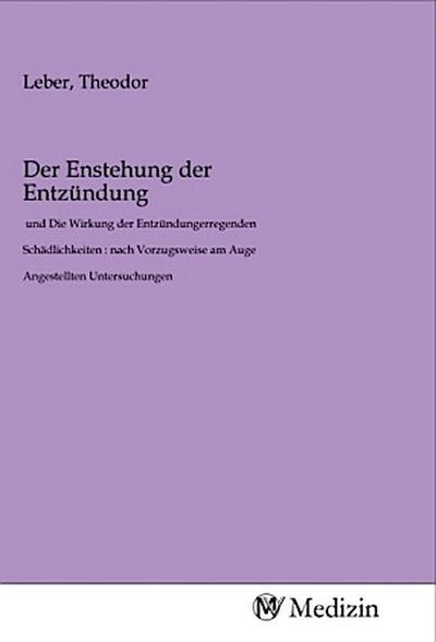 Der Enstehung der Entzündung