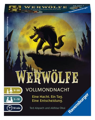 Ravensburger 26703 - Werwölfe - Vollmondnacht, Gesellschaftsspiel ab 9 Jahren, Actionsspiel für 3-10 Spieler, Spielereihe