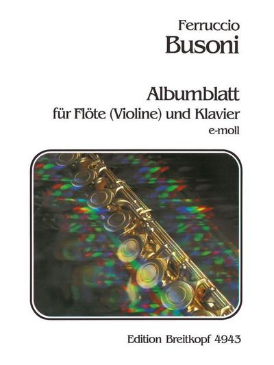 Albumblattfür Flöte und Klavier