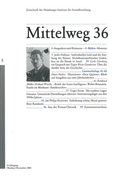 Formen der Erinnerung: Mittelweg 36, Heft 5 Oktober/November 2005