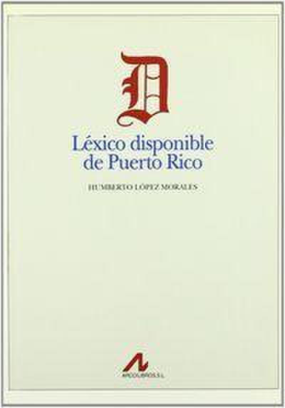 Léxico disponible de Puerto Rico