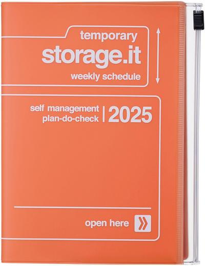 MARK’S 2024/2025 Taschenkalender A6 vertikal, Storage it // Orange
