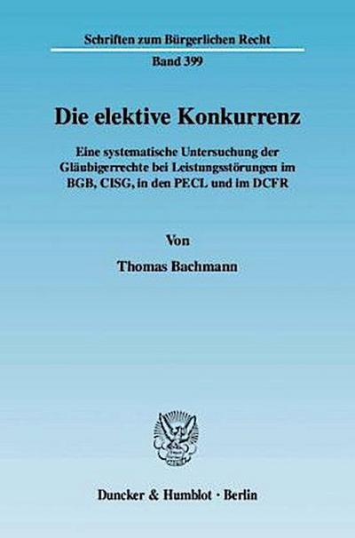 Die elektive Konkurrenz