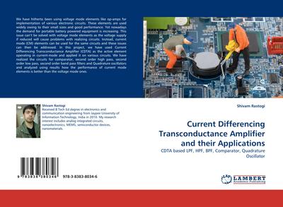 Current Differencing Transconductance Amplifier and their Applications