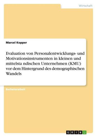 Evaluation von Personalentwicklungs- und Motivationsinstrumenten in kleinen und mittelstandischen Unternehmen (KMU) vor dem Hintergrund des demographischen Wandels