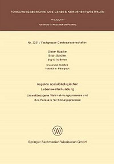Aspekte sozialökologischer Lebenswelterkundung