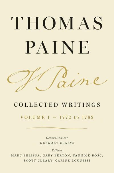 Thomas Paine Collected Writings, Volume 1