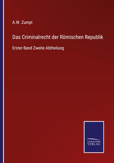 Das Criminalrecht der Römischen Republik